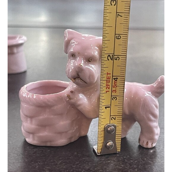 Pair Vintage Ceramic Dog Toothpick Holders Bulldog & Terrier Japan VTG - Picture 5 of 12